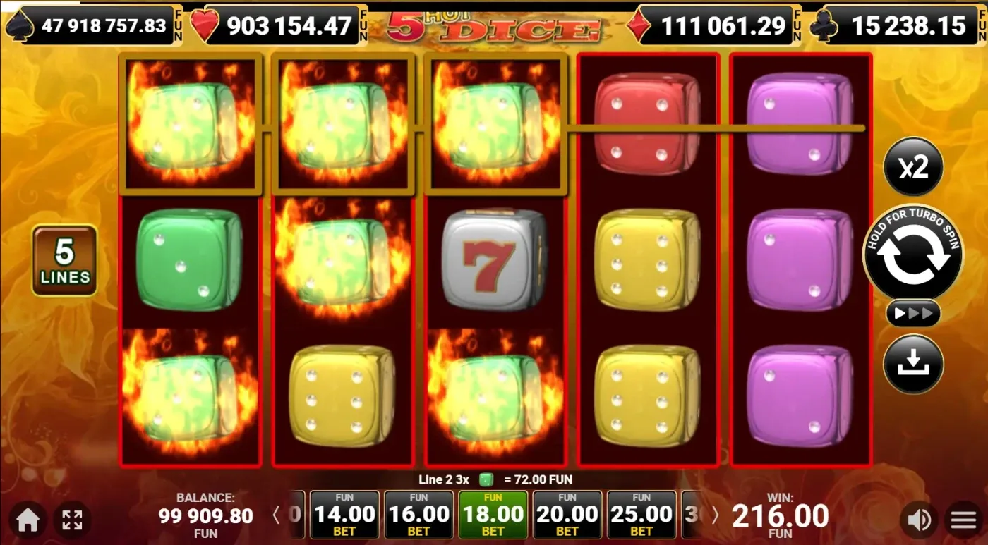 Essayer Hot Dice Demo